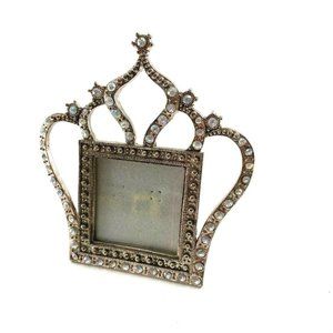 JBW Picture Frame with Rhinestones Princess Crown Photo Frame For 2'' x 2''